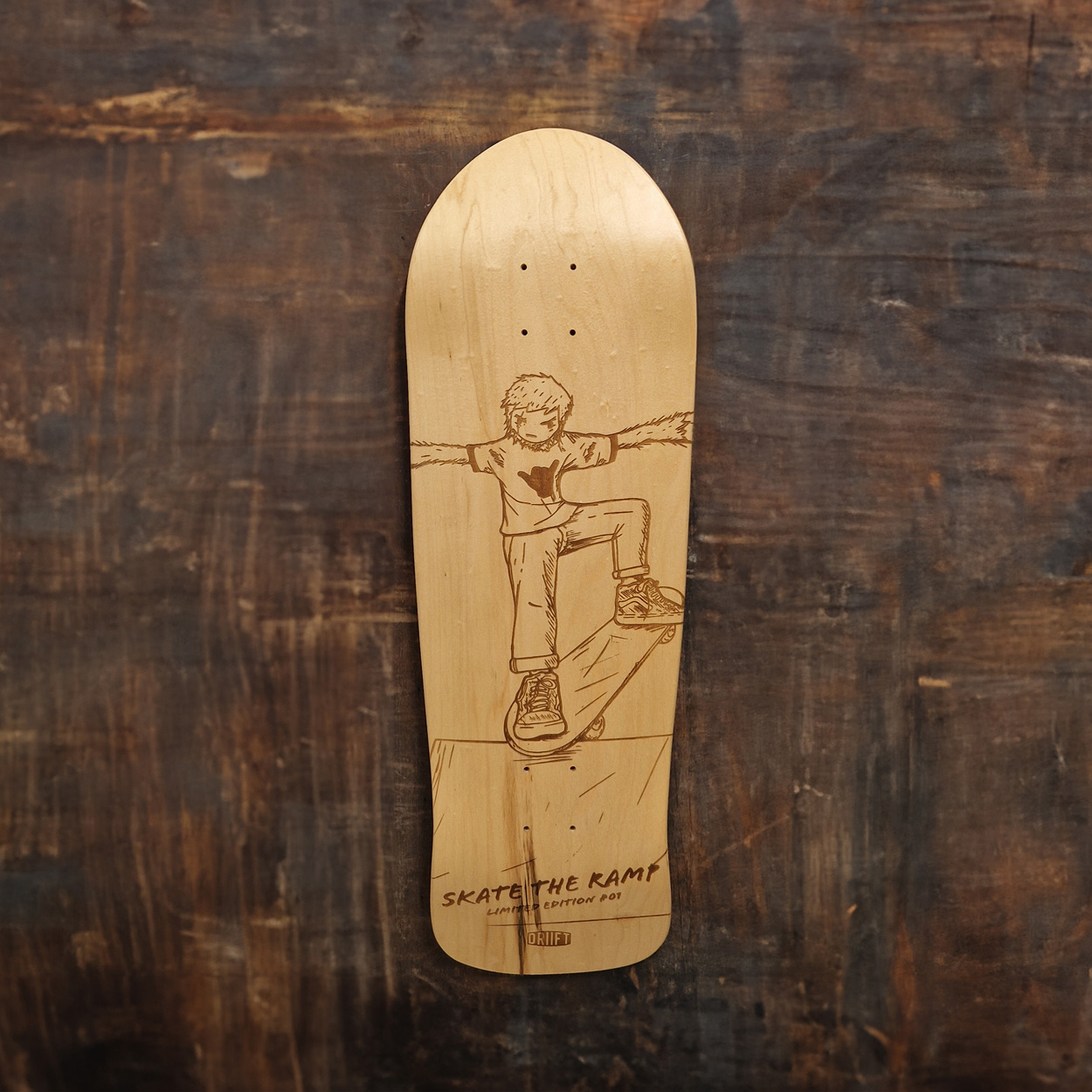 Driift 'Skate The Ramp' Hand Crafted Pool Skateboard Deck - DRIIFT